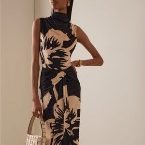 Johanna Ortiz Black and Cream Skirt Set